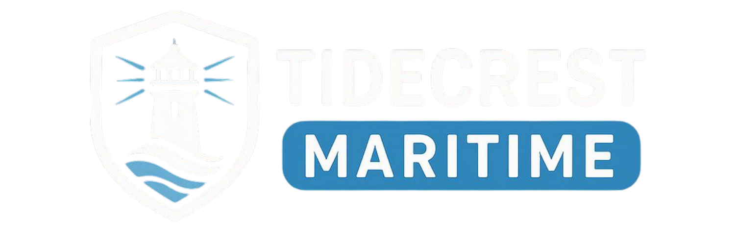 Tide Crest Maritime White Logo